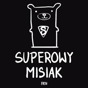 Superowy Misiak - Męska Koszulka Czarna