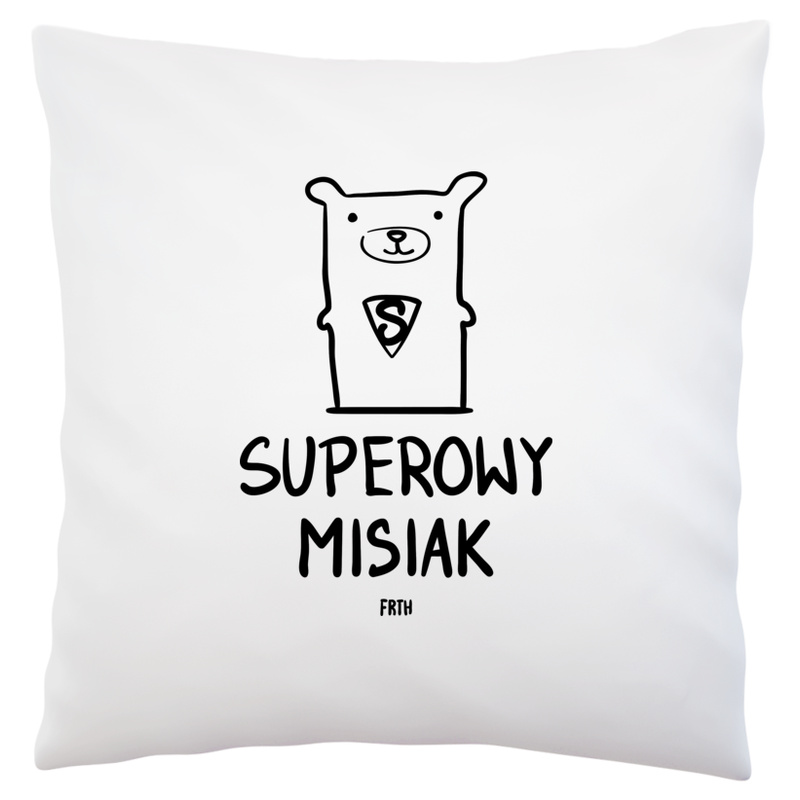 Superowy Misiak - Poduszka Biała