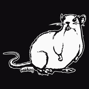 Szczur - Męska Bluza z kapturem Czarna