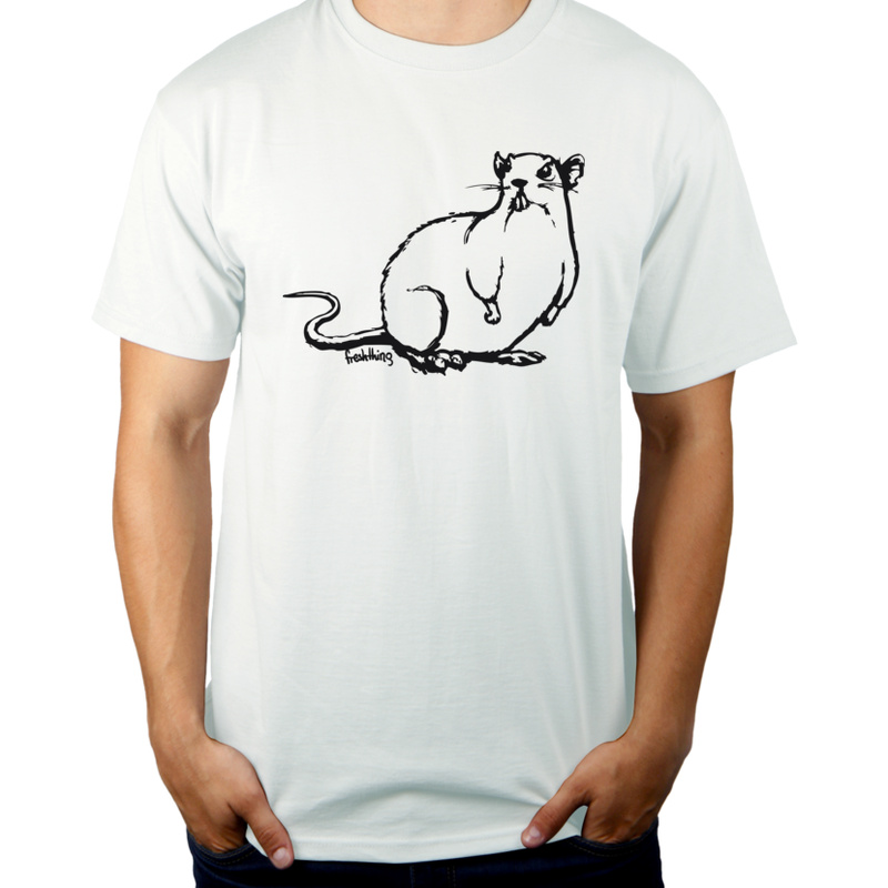 Szczur - Męska Koszulka Biała