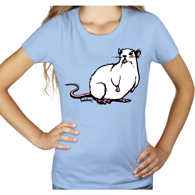 Szczur - Damska Koszulka Błękitna