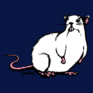 Szczur - Męska Koszulka Ciemnogranatowa