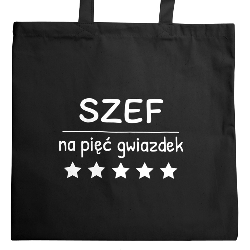 Szef Na 5 Gwiazdek - Torba Na Zakupy Czarna