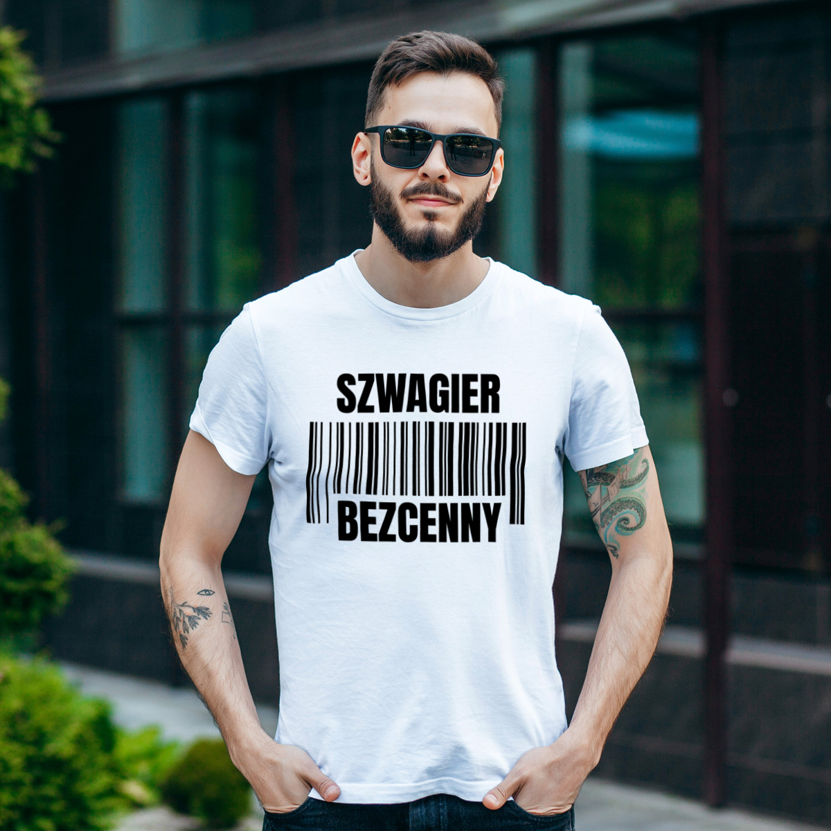 Szwagier Bezcenny - Męska Koszulka Biała
