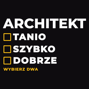 Szybko Tanio Dobrze Architekt - Męska Bluza z kapturem Czarna