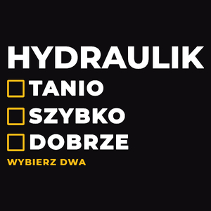 Szybko Tanio Dobrze Hydraulik - Męska Bluza z kapturem Czarna