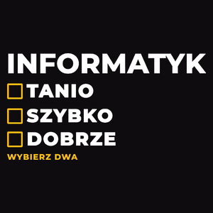 Szybko Tanio Dobrze Informatyk - Męska Bluza Czarna