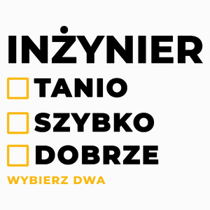 Szybko Tanio Dobrze Inżynier - Poduszka Biała