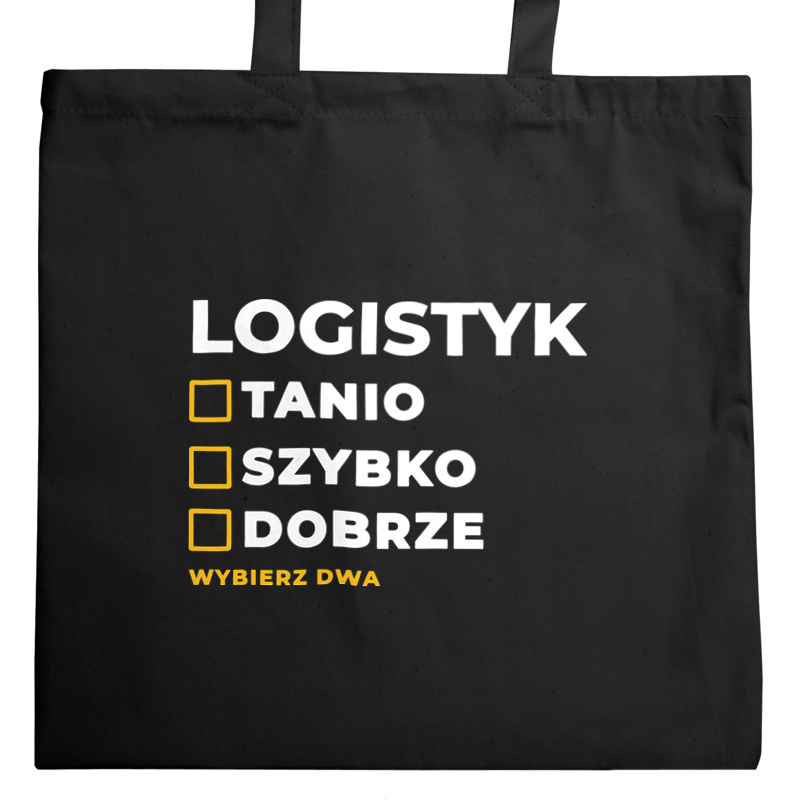 Szybko Tanio Dobrze Logistyk - Torba Na Zakupy Czarna
