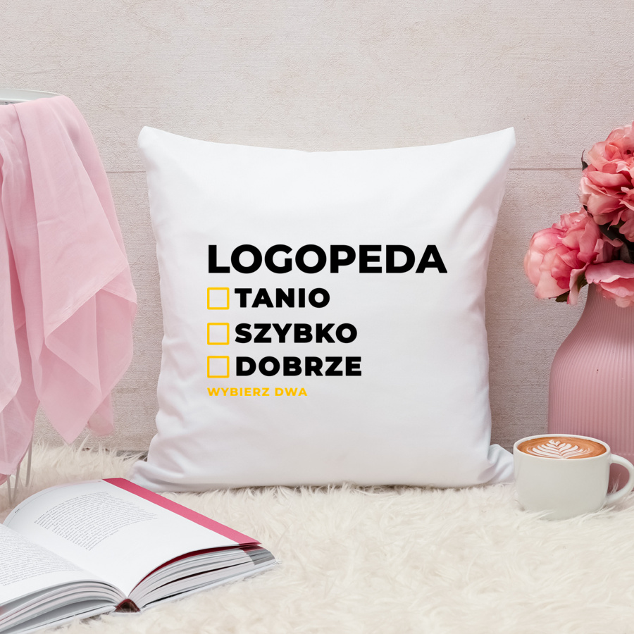 Szybko Tanio Dobrze Logopeda - Poduszka Biała