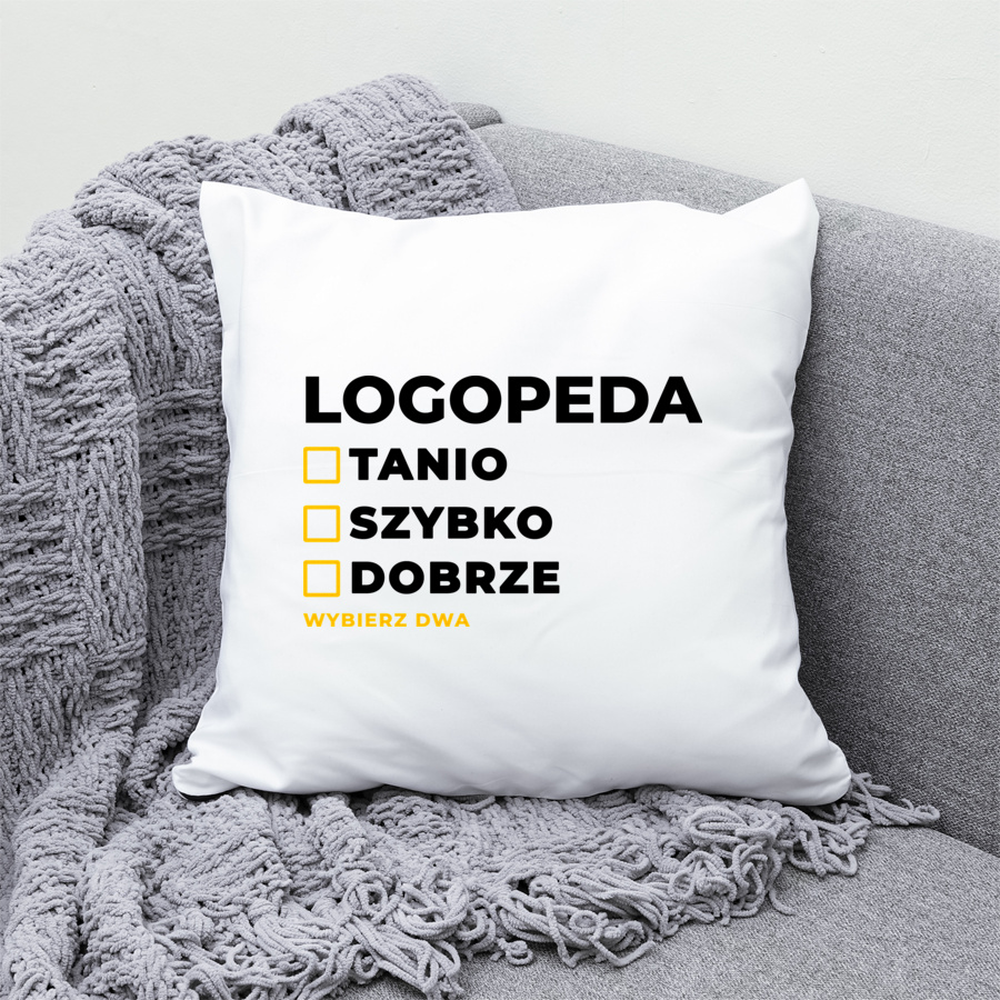 Szybko Tanio Dobrze Logopeda - Poduszka Biała