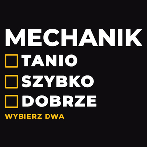 Szybko Tanio Dobrze Mechanik - Męska Bluza z kapturem Czarna