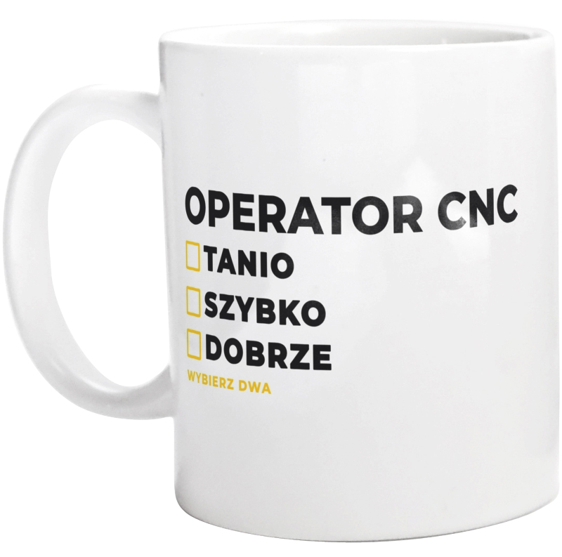 Szybko Tanio Dobrze Operator Cnc - Kubek Biały