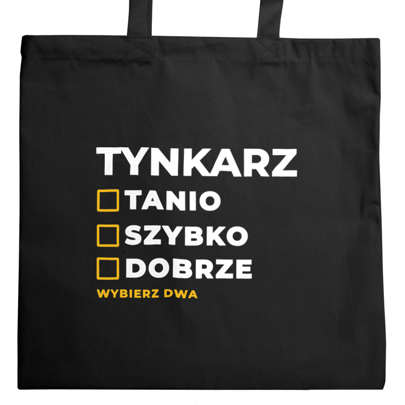 Szybko Tanio Dobrze Tynkarz - Torba Na Zakupy Czarna