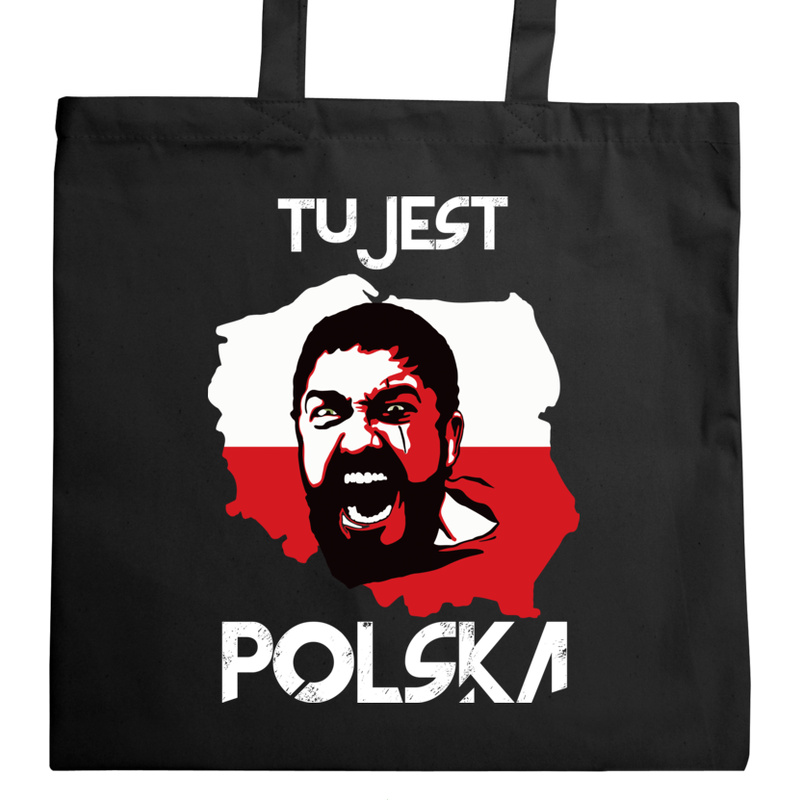 TU jest Polska! - Torba Na Zakupy Czarna