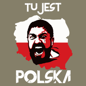 TU jest Polska! - Męska Koszulka Jasno Szara
