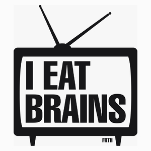 TV - I Eat Brins - Poduszka Biała