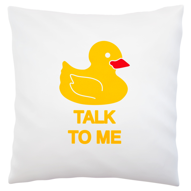 Talk To Me Duck  - Poduszka Biała