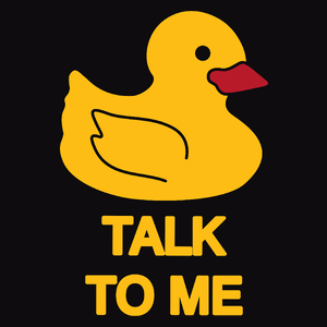 Talk To Me Duck  - Męska Bluza z kapturem Czarna