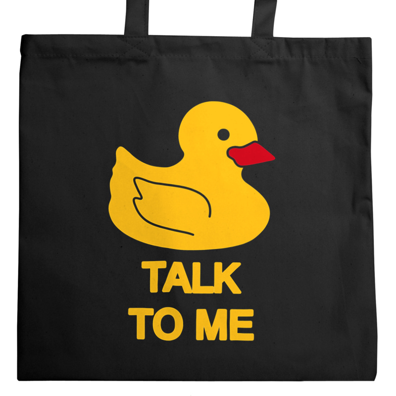 Talk To Me Duck  - Torba Na Zakupy Czarna