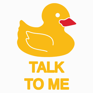 Talk To Me Duck  - Poduszka Biała