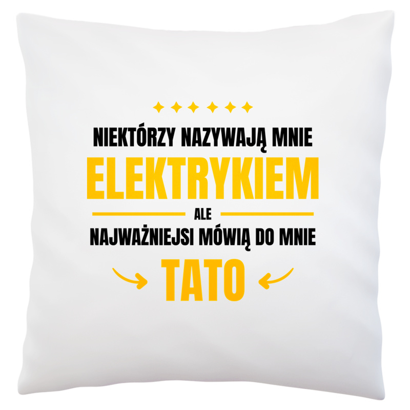 Tata Elektryk - Poduszka Biała