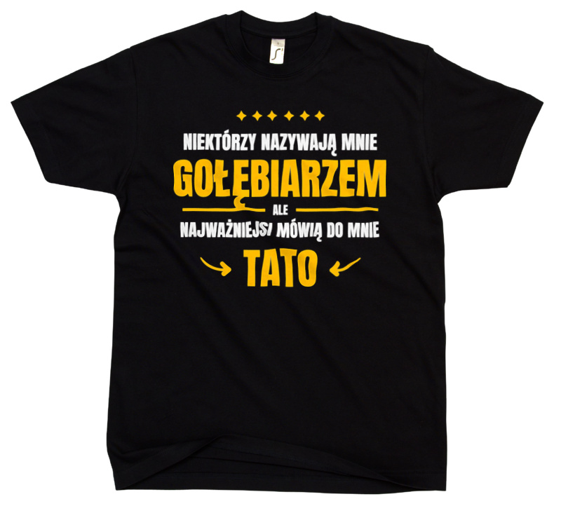 Tata Gołębiarz - Męska Koszulka Czarna