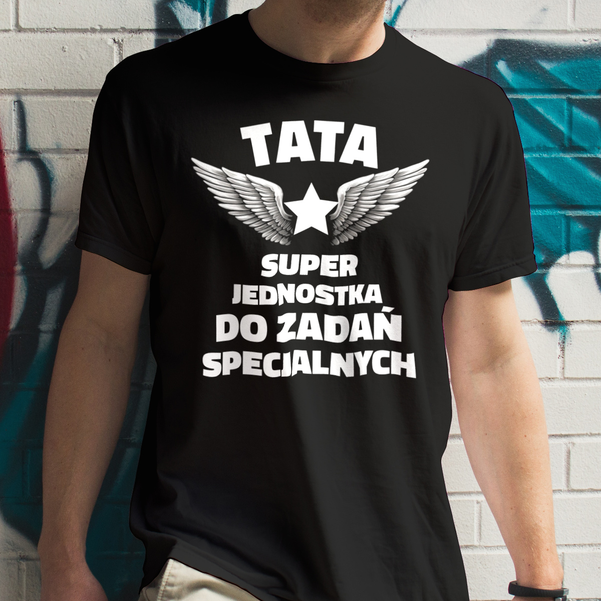 Tata Jednostka Od Zadań Specjalnych - Męska Koszulka Czarna