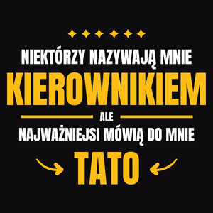 Tata Kierownik - Męska Bluza z kapturem Czarna