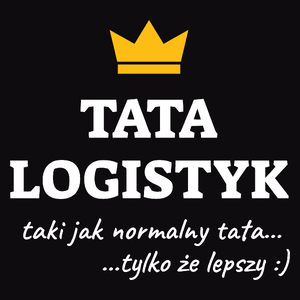 Tata Logistyk Lepszy - Męska Bluza z kapturem Czarna