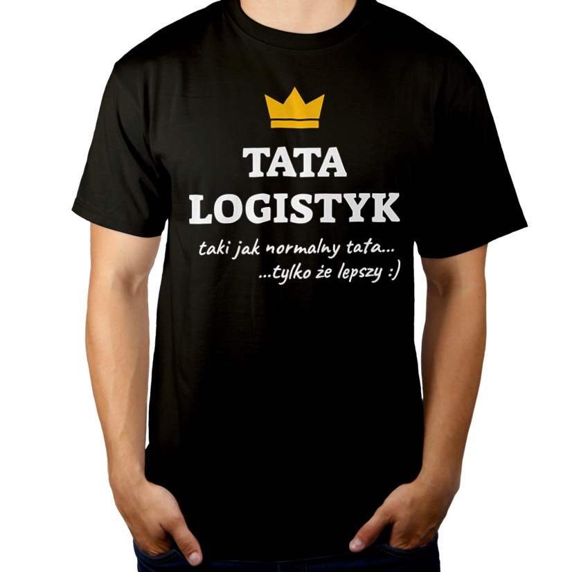 Tata Logistyk Lepszy - Męska Koszulka Czarna