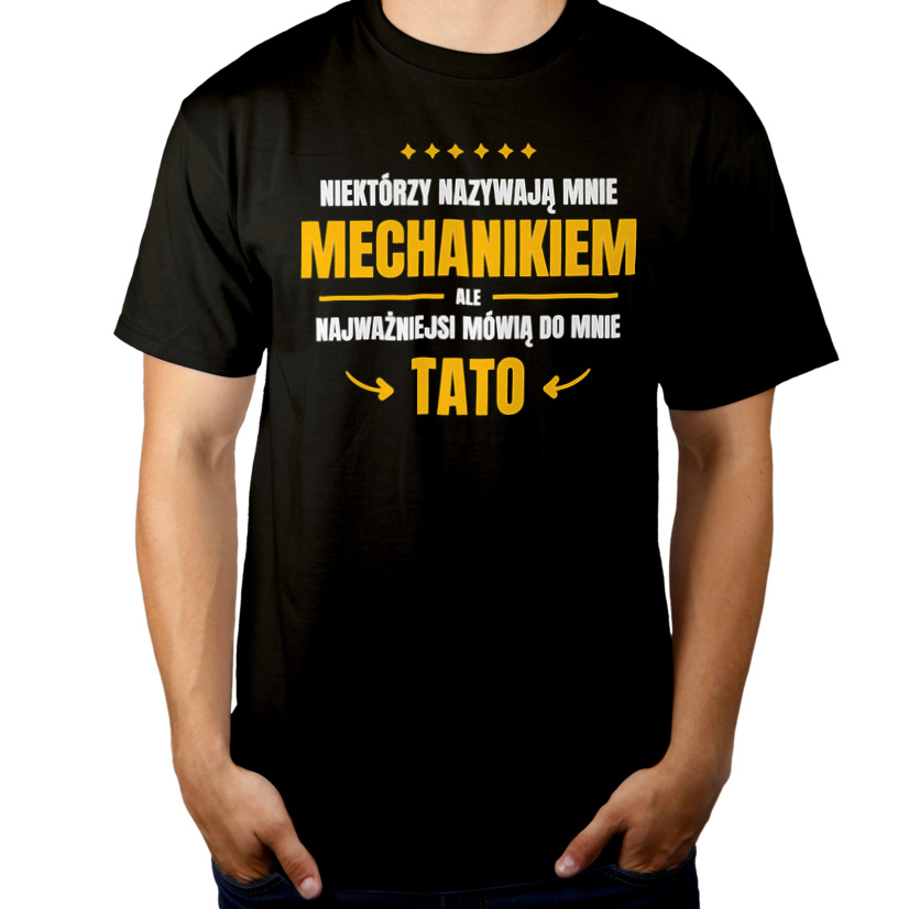 Tata Mechanik - Męska Koszulka Czarna