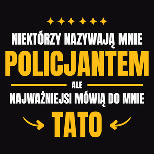 Tata Policjant - Męska Bluza Czarna