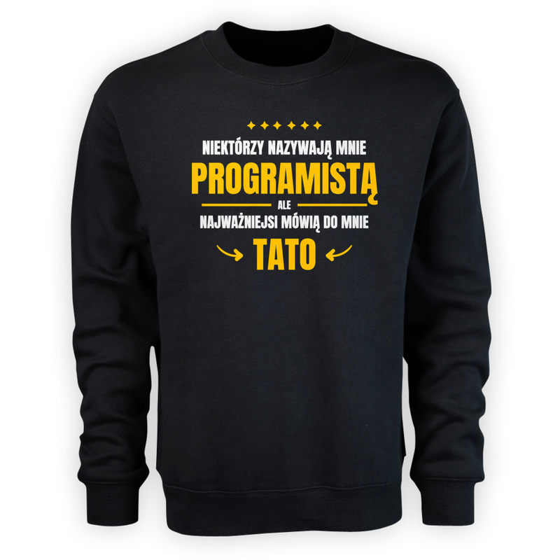 Tata Programista - Męska Bluza Czarna