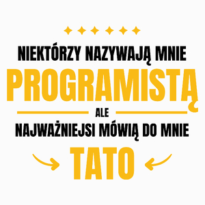 Tata Programista - Poduszka Biała