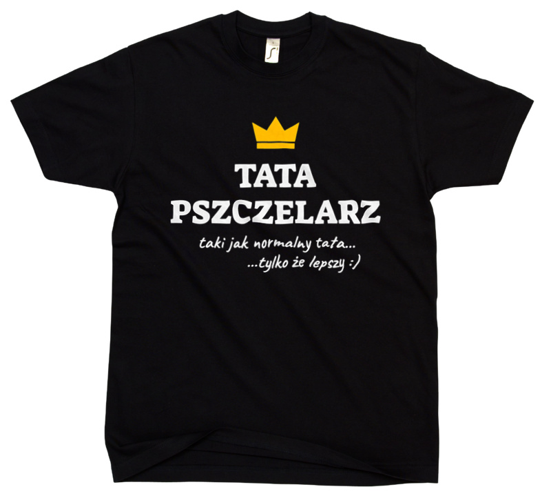 Tata Pszczelarz Lepszy - Męska Koszulka Czarna