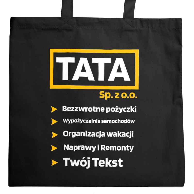 Tata Sp zoo Personalizacja - Torba Na Zakupy Czarna
