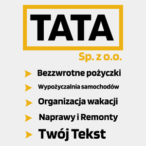 Tata Sp zoo Personalizacja - Męska Koszulka Biała