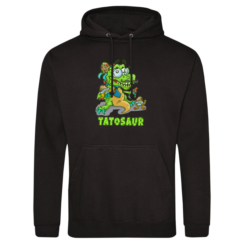 Tatosaur Dla Taty  - Męska Bluza z kapturem Czarna