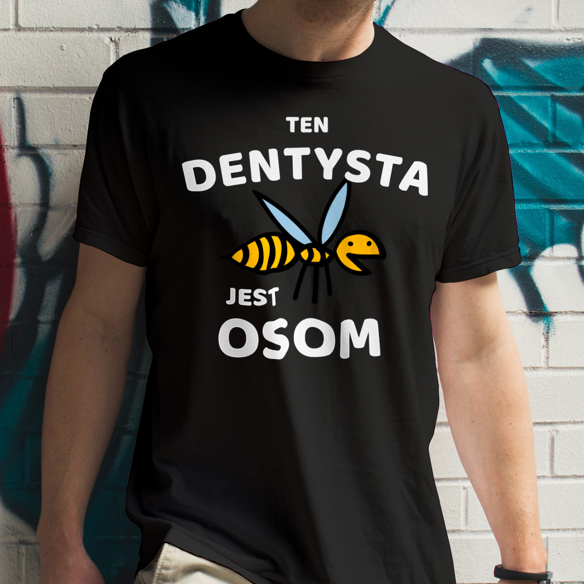 Ten Dentysta Jest Osom Awesome - Męska Koszulka Czarna