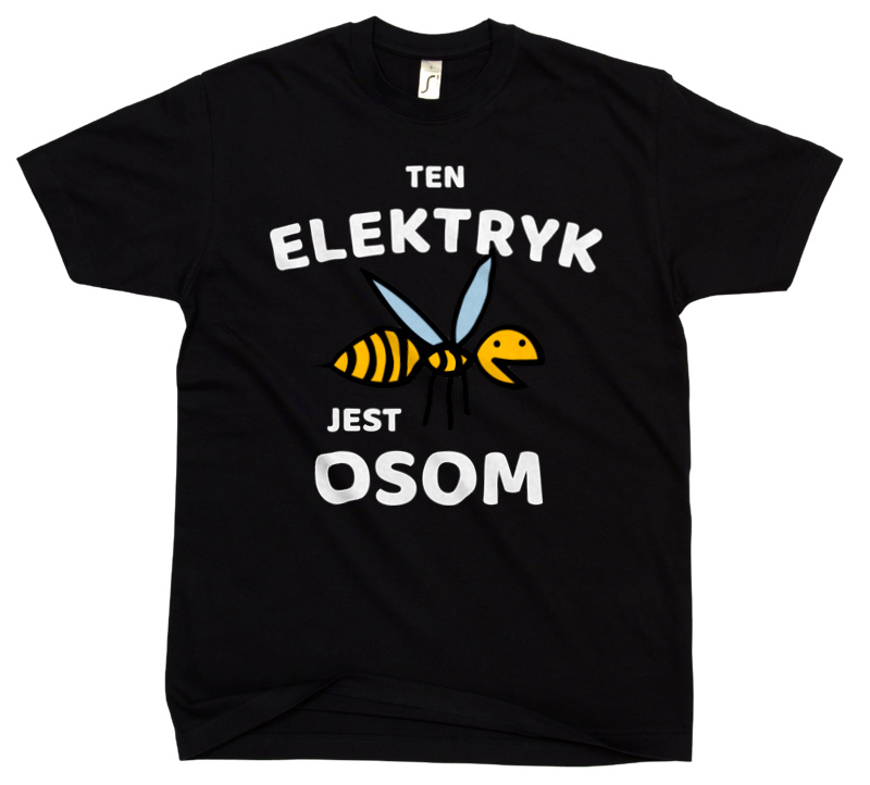 Ten Elektryk Jest Osom Awesome - Męska Koszulka Czarna