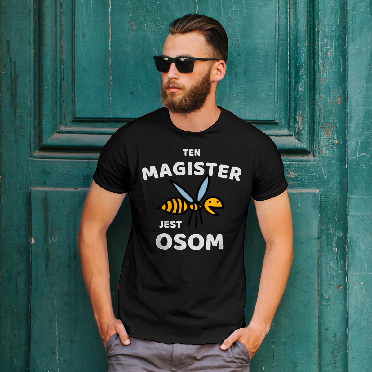Ten Magister Jest Osom Awesome - Męska Koszulka Czarna