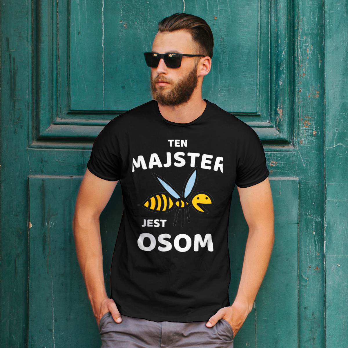 Ten Majster Jest Osom Awesome - Męska Koszulka Czarna