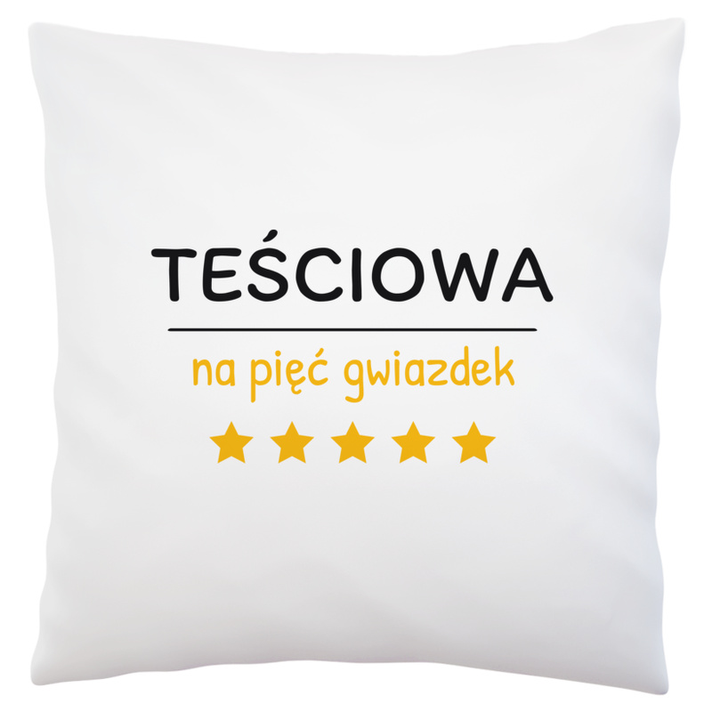 Teściowa Na 5 Gwiazdek - Poduszka Biała