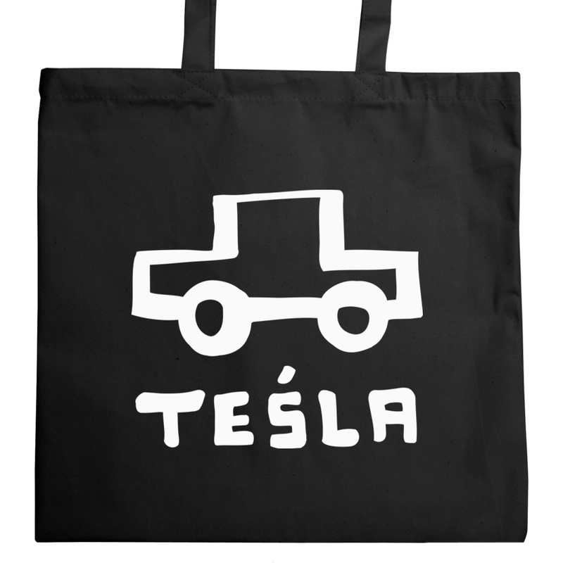 Tesla Teśla - Torba Na Zakupy Czarna