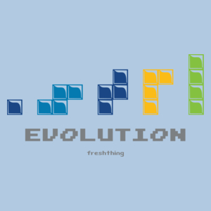 Tetris Evolution - Damska Koszulka Błękitna