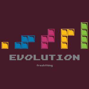 Tetris Evolution - Męska Koszulka Burgundowa