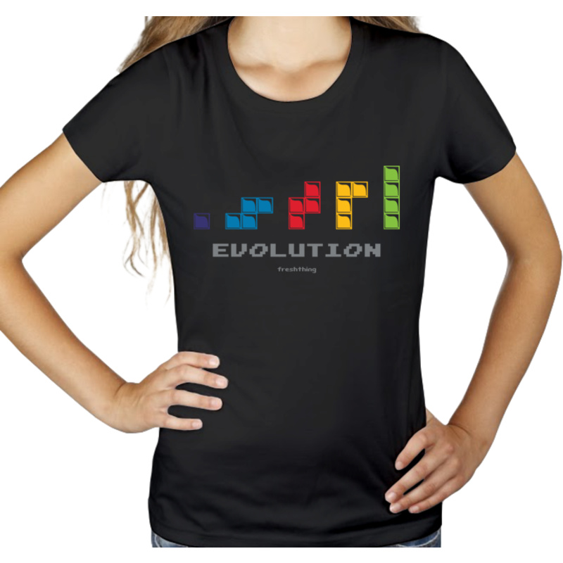 Tetris Evolution - Damska Koszulka Czarna