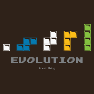 Tetris Evolution - Męska Koszulka Czekoladowa
