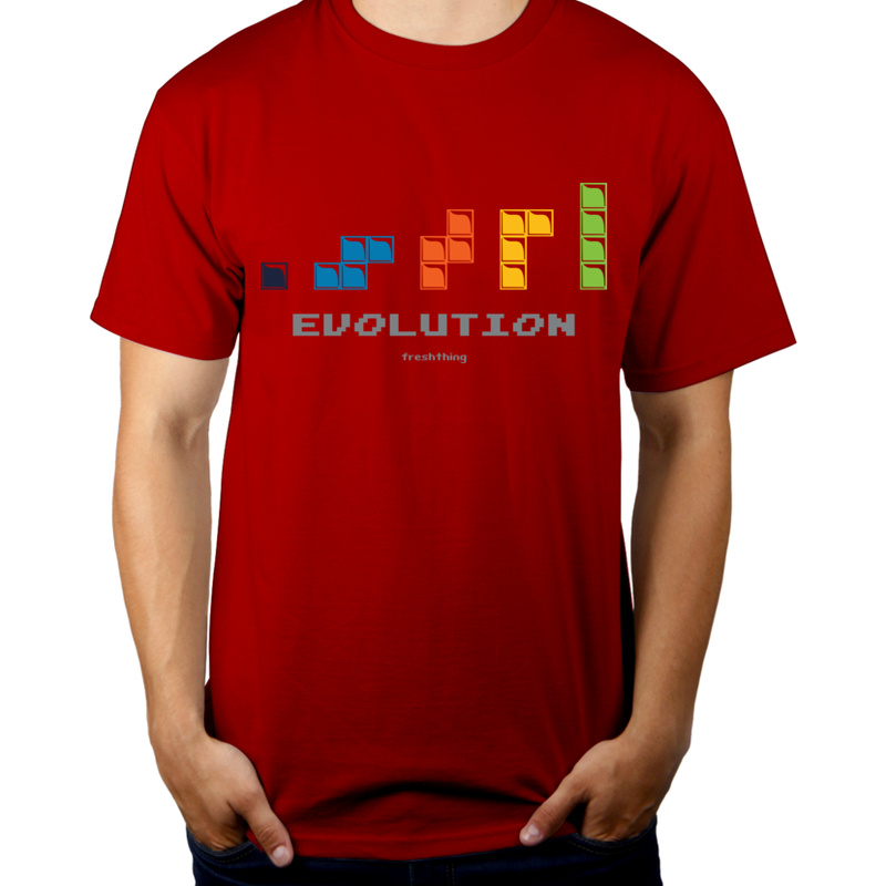 Tetris Evolution - Męska Koszulka Czerwona